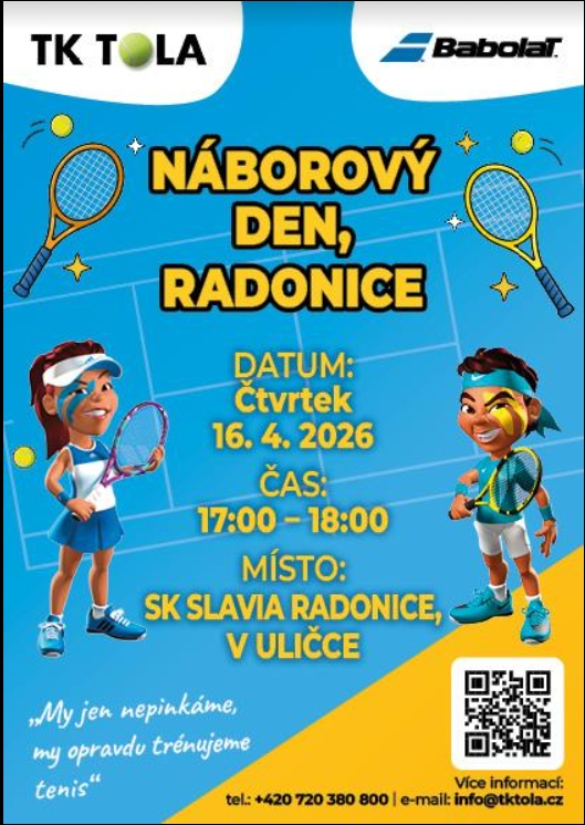Plakát: Náborový den TK TOLA v Radonicích